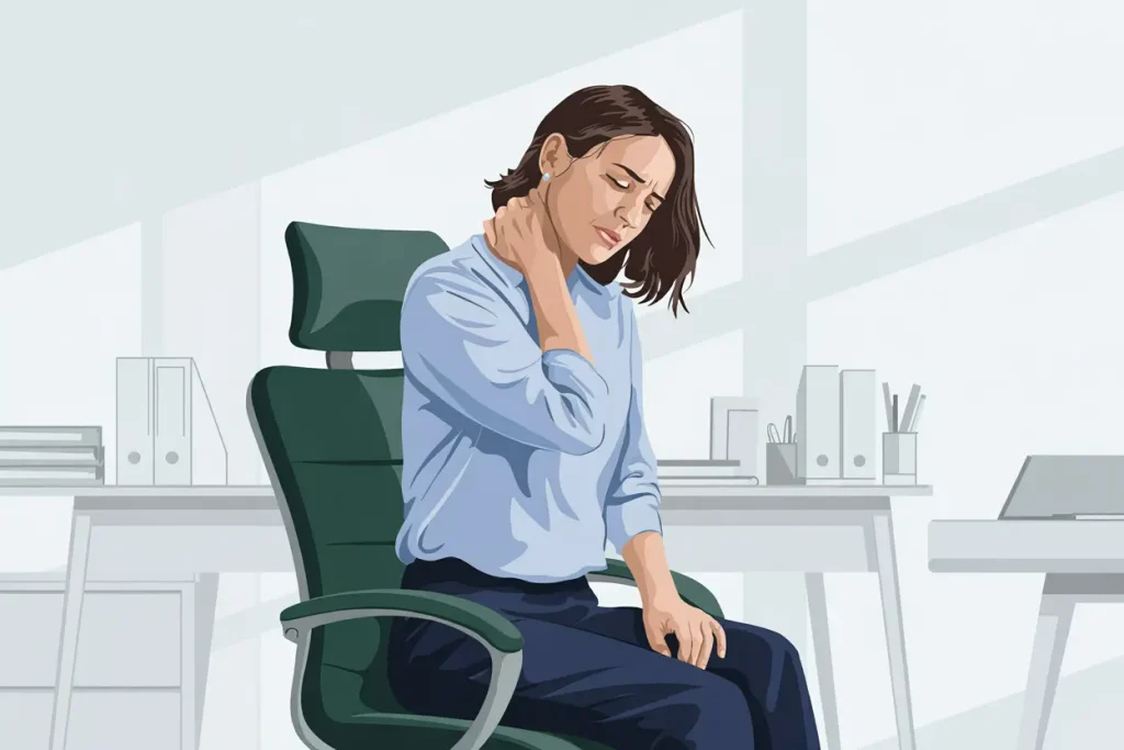 Neck pain from office chair