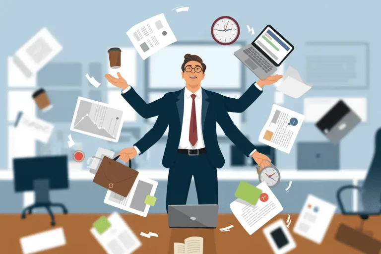professional juggling too many tasks