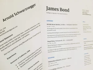 celebrity resumes