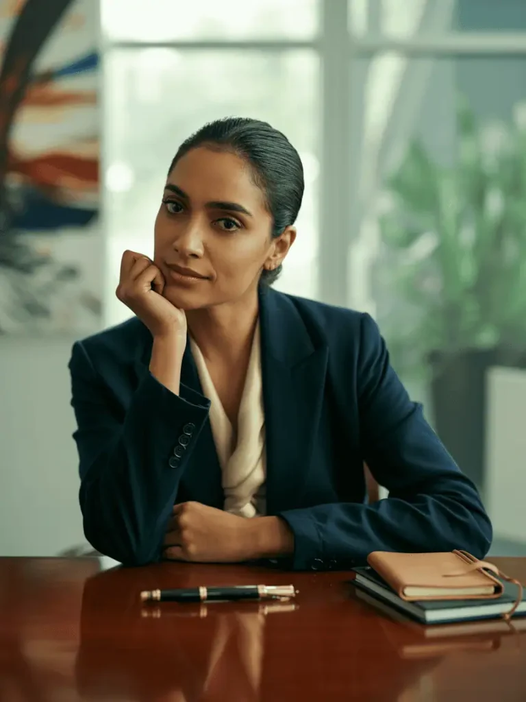 professional woman contemplating her future